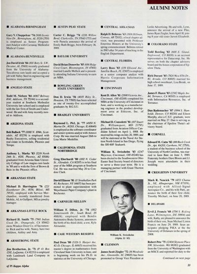 Alumni Notes, December 1989